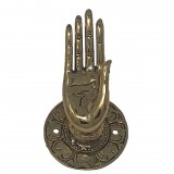 WALL DECO BRONZE HAND GOLD COLORED